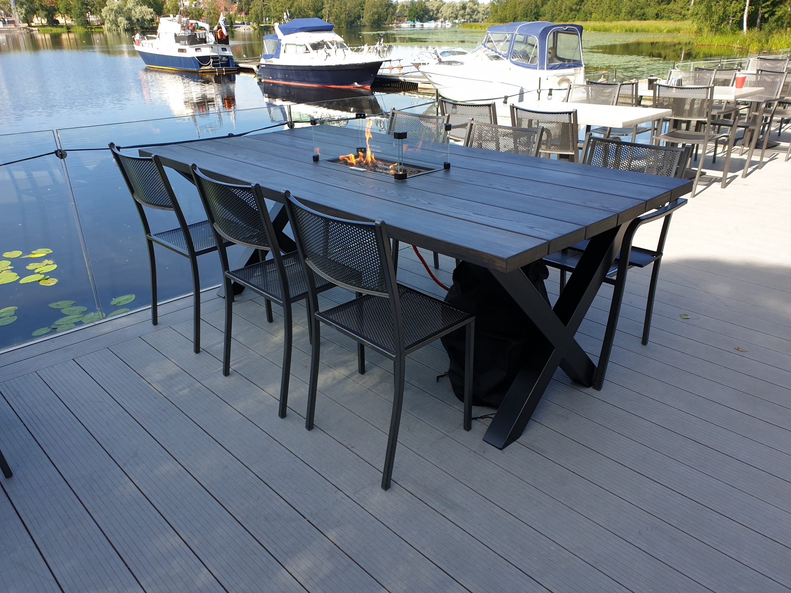 Flame Tower® Eldmatbord Ask 210 cm x 110 cm