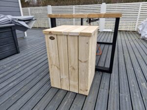 Flame Tower® Sidobord / Gasflaskfodral 42 cm x 42 cm x 63 cm