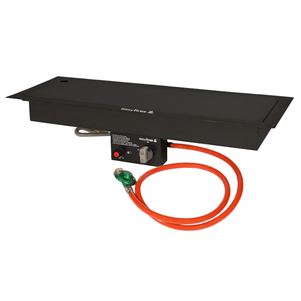 Inbyggd gasbrännarenhet för bord 50 cm x 25 cm Svart - Bild 3