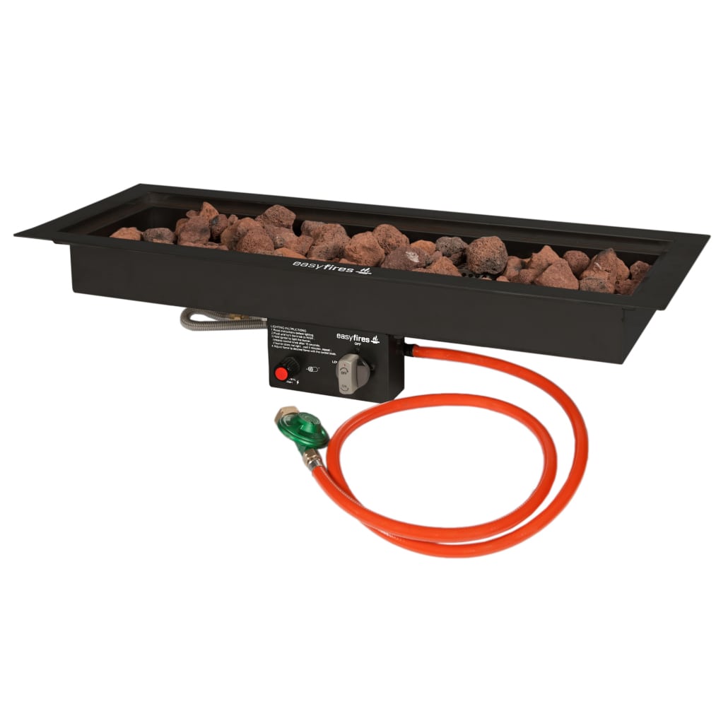 Inbyggd gasbrännarenhet för bord 50 cm x 25 cm Svart - Bild 2