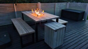 Flame Tower® Eldmatbordserie Furu